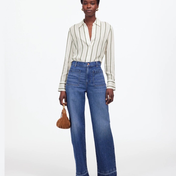 NWT MADEWELL Striped Button-Up Shirt - Picture 5 of 10